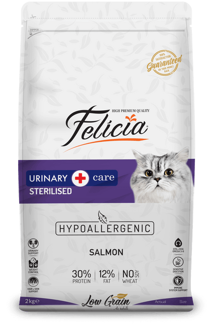 Alimento Hipoalergénico Felicia Salmón 2kg - Gato Esterilizado, Alimento Gato