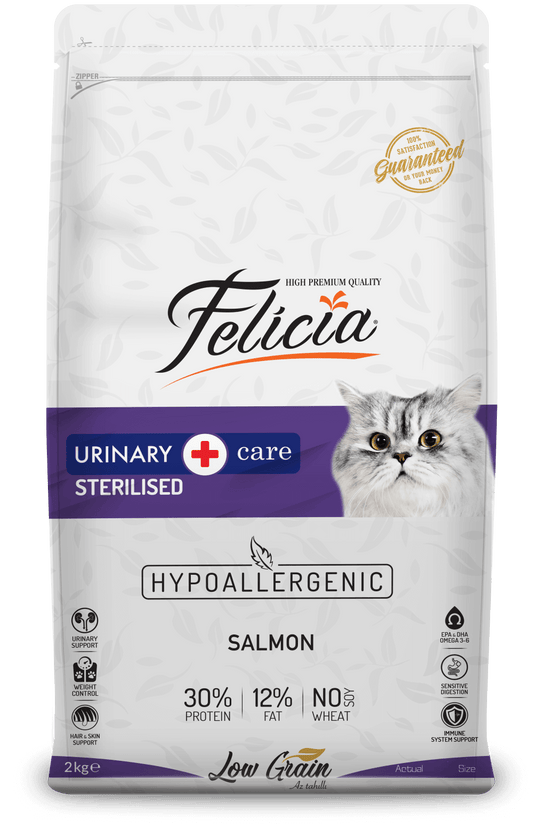 Alimento Hipoalergénico Felicia Salmón 2kg - Gato Esterilizado, Alimento Gato